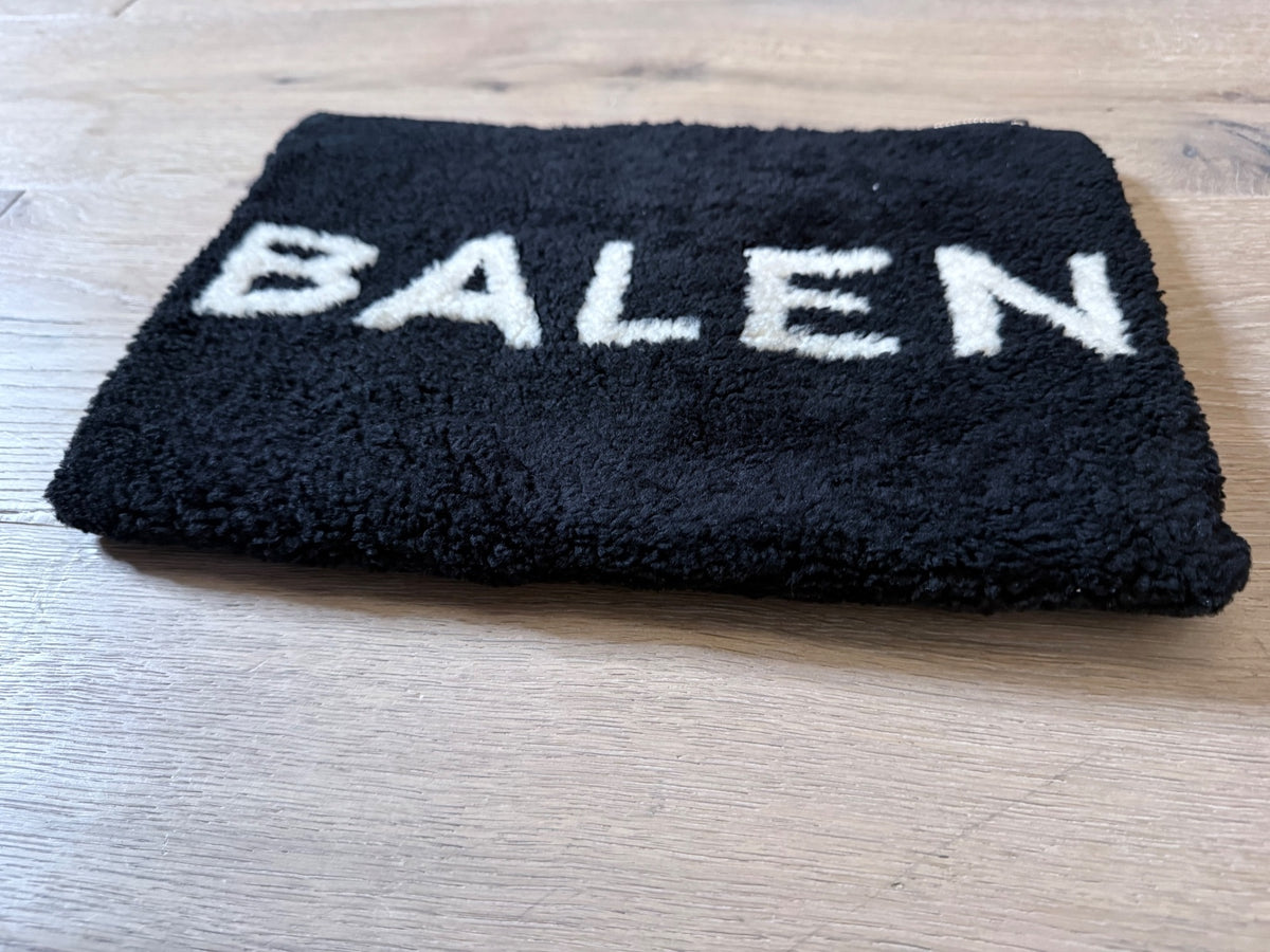 Balenciaga sherpa logo. Laptop IPad case zip pouch