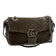GUCCI GG Marmont Velvet Small/Medium Shoulder Bag