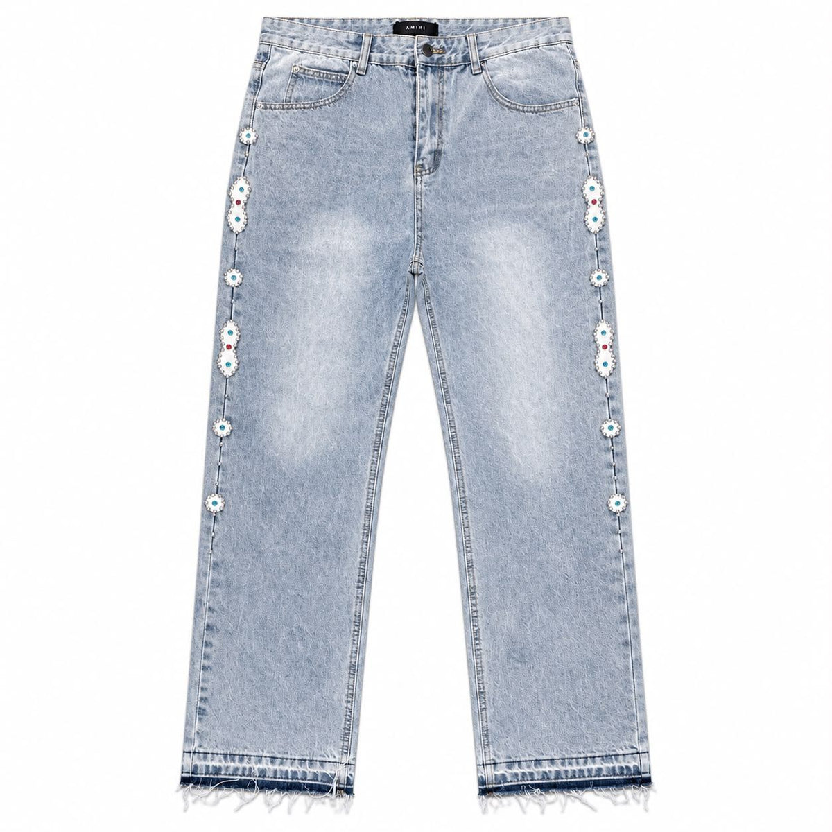 Amiri light wash embellished jeans