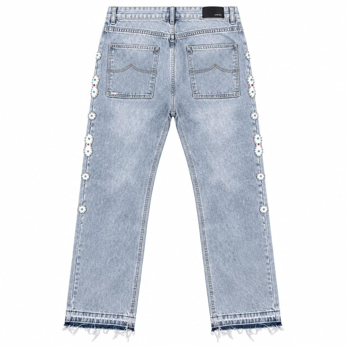 Amiri light wash embellished jeans