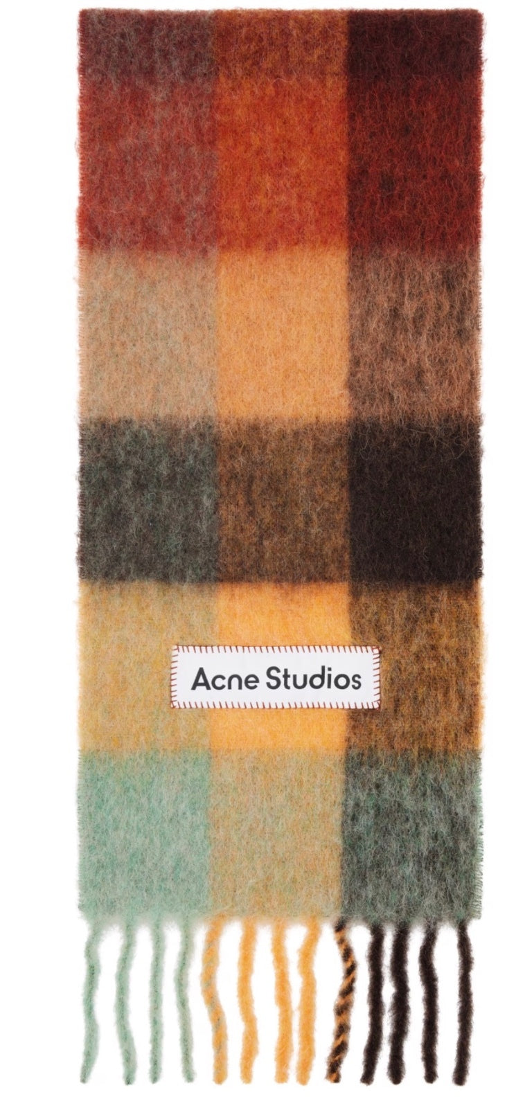 Acne Studio Multicolor Mohair Checked Scarf