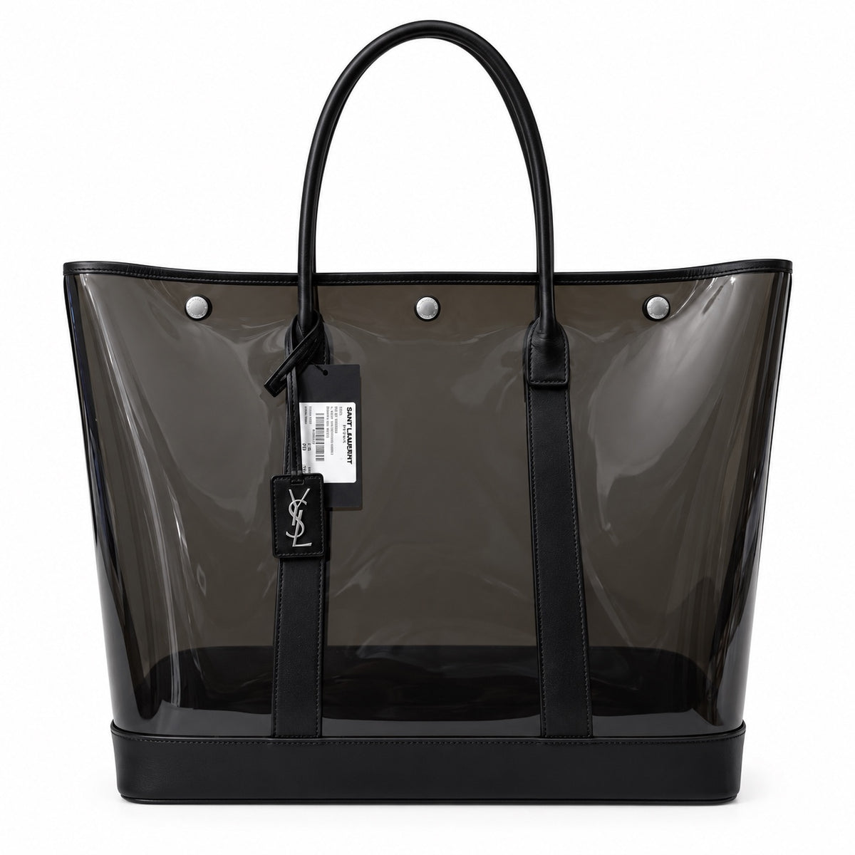 YSL BO SEVERINE E_VINILE GRIGIO FUME'/NERO Tote Bag