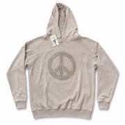 Easel Plaid Patchwork Peace Sign Hoodie