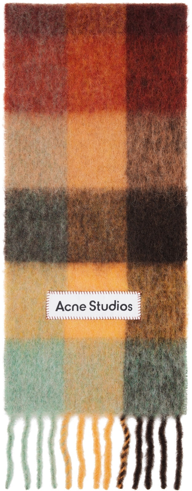 Acne Studio Multicolor Mohair Checked Scarf