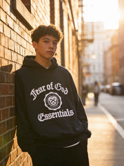 Essentials Fear of God Men's Black Pullover Hoodie, New with Tags