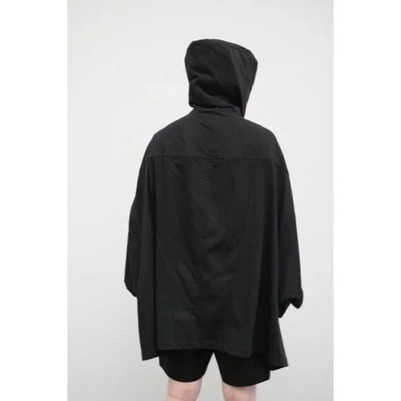 Rick Owens Black Oversized Hoodie