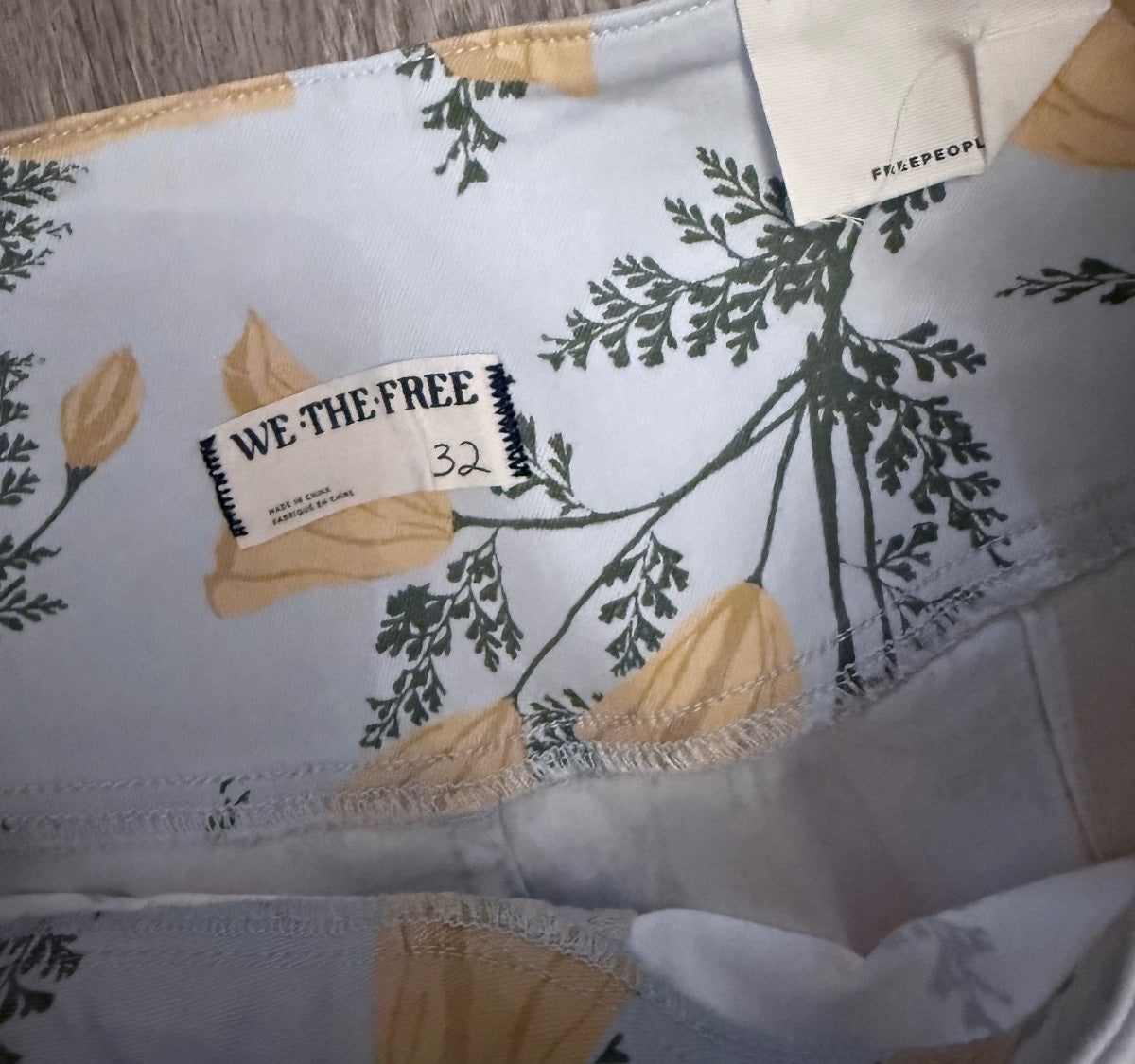 We The Free Lemon print flared pants